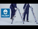 Delmer Multiladder incl. Stabilisator 8+8 1,96 m - 4,1 m 11 kg