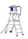 SVELT Fly Mobile Platform stepladder with guardrail protection 3 to 8 steps