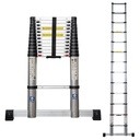 Professional telescopic ladder extendable 380 cm softclose and stabiliser