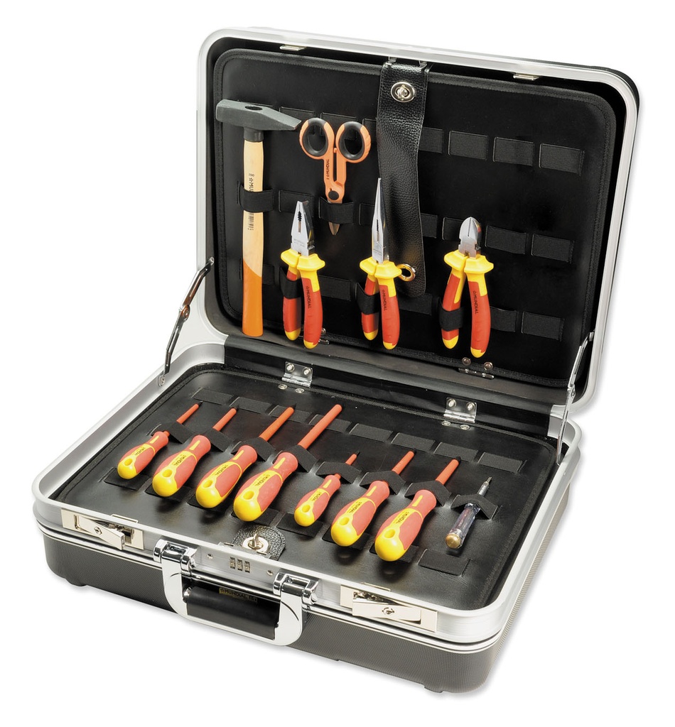 Mundial Case with 13 VDE insulated tools 1000 volt