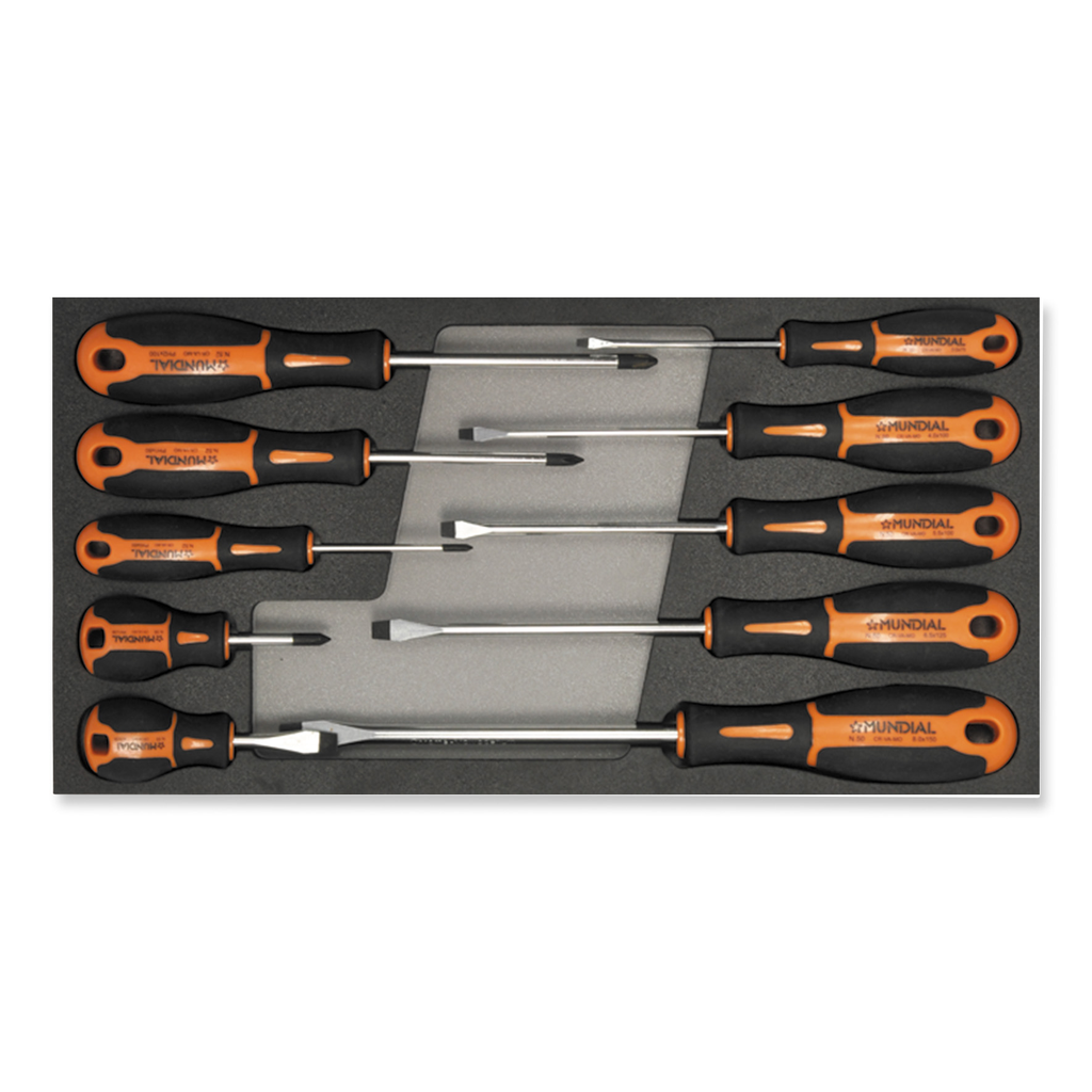 Mundial Module 10-piece screwdriver set - Philips and Flatheads 