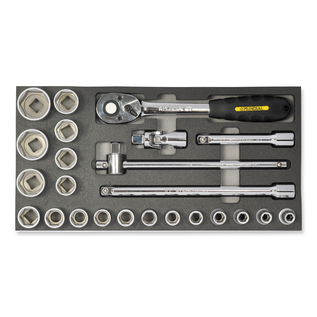 Mundial Modul 24-teiliger Steckschlüssel-Satz 1/2″