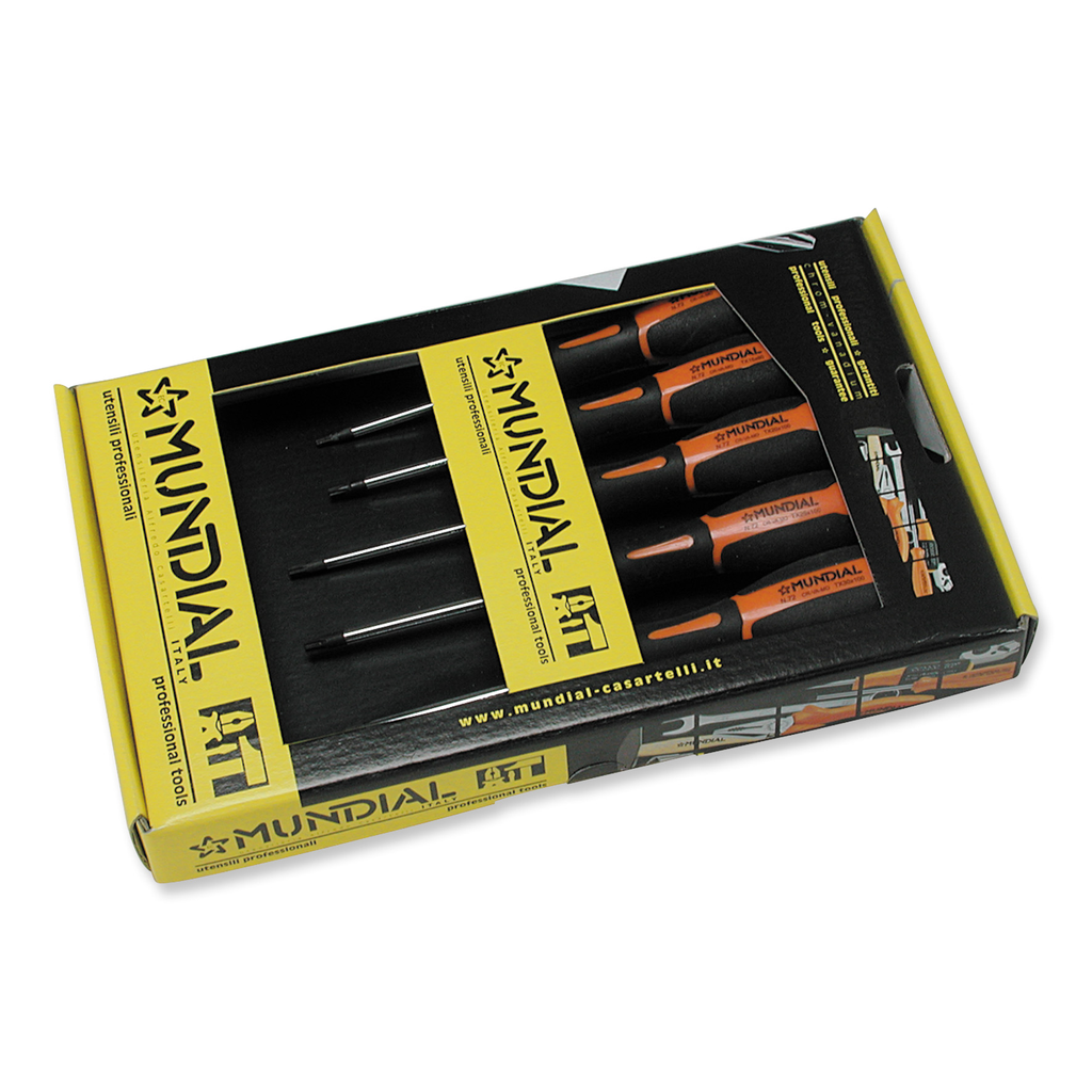 Mundial Set of 5 Torx Screwdrivers in Box