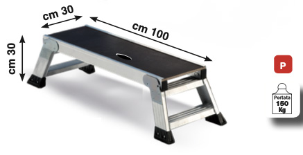 SVELT Up Down Aluminium Step Platform 30 to 93 cm