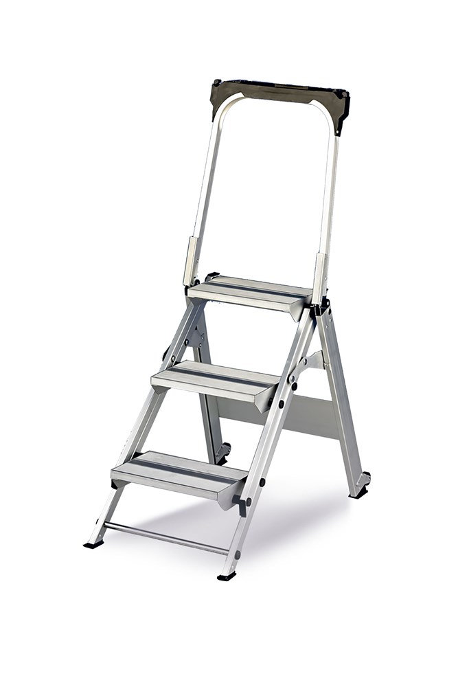 SVELT Record Foldable Pro-stepladder with Guardrail 3 to 5 steps