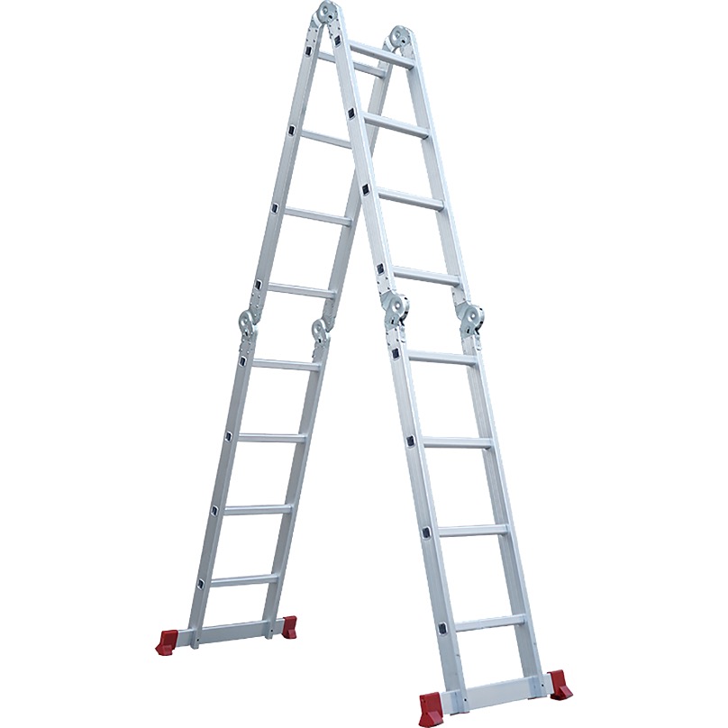 Aluminium vouwladder 4x4 treden