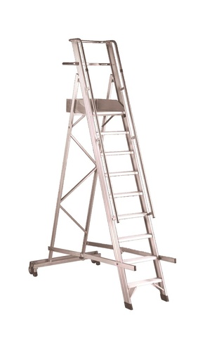 [SCASTE12] SVELT Castellana Mobiel Podesttreppe-Stehleiter 12 Stufen 3,16 m 44 kg