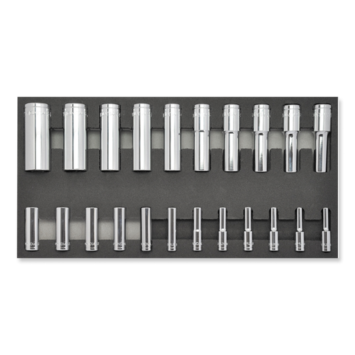 [1815-500] Mundial Module 22-piece socket set 1/4″ - 1/2″