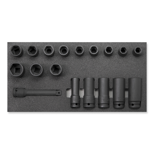 [1815-590] Mundial Module 18-piece Impact screwdriver socket set