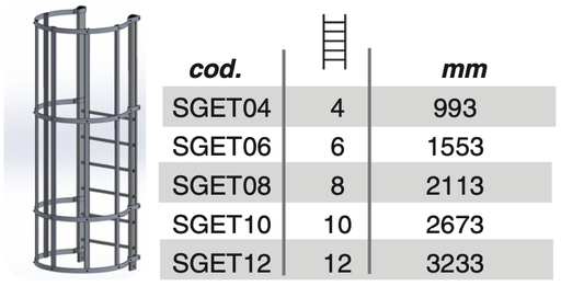 [SGET12EN] SGET12 - SVELT standaard afstap (bovenkant) 3233 mm