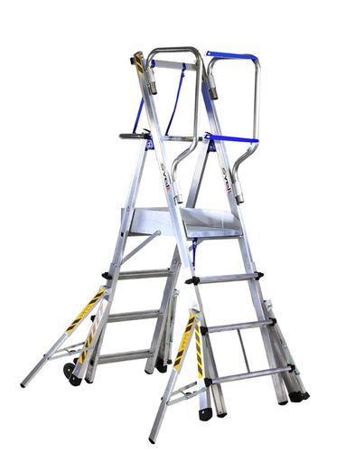 SVELT TeleFly Light S Telescopic platform ladder with railing protection 1,00 to 2,00 m